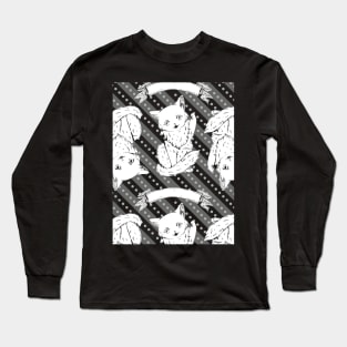 Kitty Final Boss Pattern Long Sleeve T-Shirt